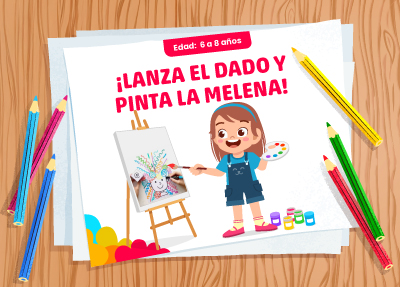 ¡Lanza el dado y pinta la melena! - LaCardio Kids 