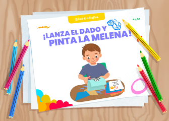 ¡Lanza el dado y pinta la melena! - LaCardio Kids 