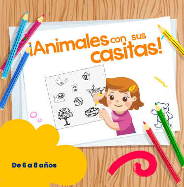 ¡Une los animales con sus casitas! - LaCardio Kids 