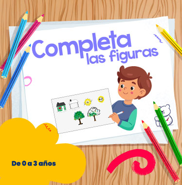 Completa y colorea las figuras - LaCardio Kids 