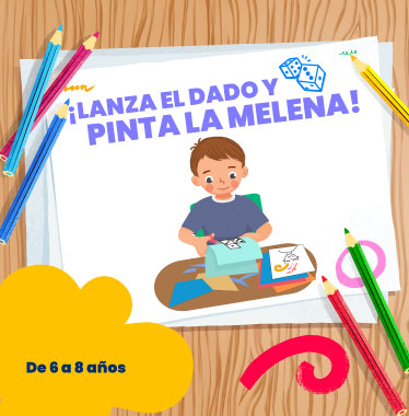 ¡Lanza el dado y pinta la melena! - LaCardio Kids 