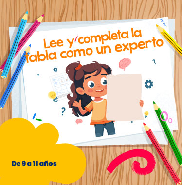 Lee y completa la tabla como un experto - LaCardio Kids 