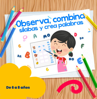 Observa, combina sílabas y crea palabras - LaCardio Kids 