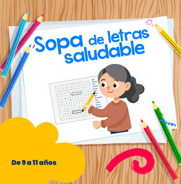 Sopa de letras: Descubre la salud - LaCardio Kids 