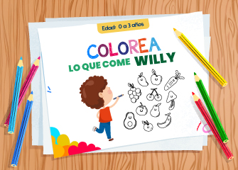Colorea lo que come Willy - LaCardio Kids 