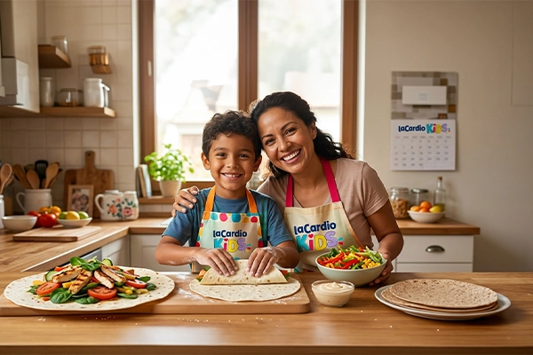 DH-lacardiokids-600×400-Wraps-de-pollo-y-verduras-con-mamá - LaCardio Kids