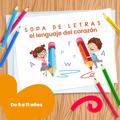 Sopa de letras: el lenguaje del corazón - LaCardio Kids 