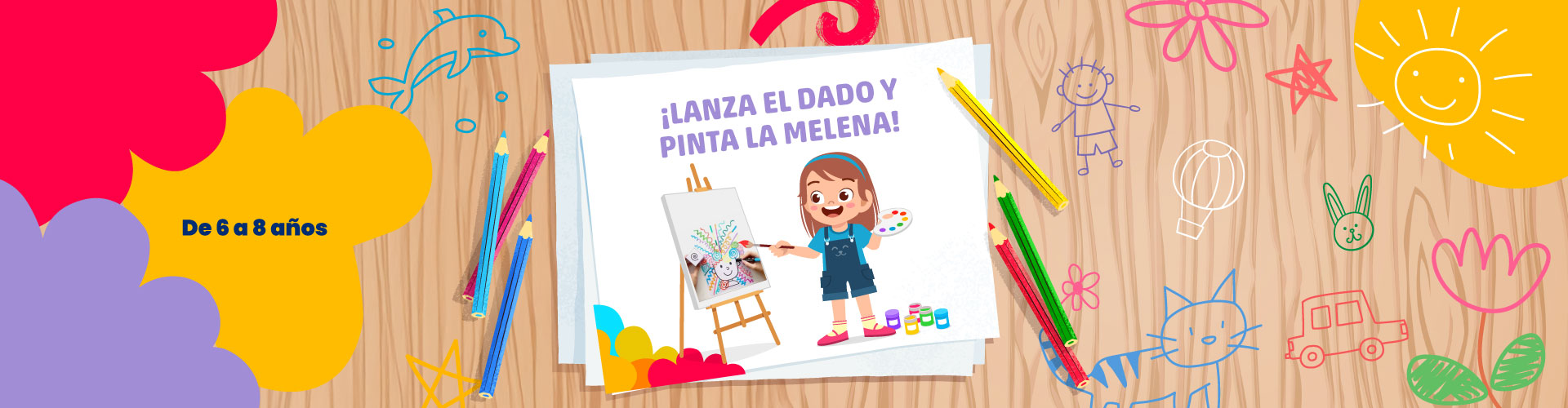 ¡Lanza el dado y pinta la melena! - LaCardio Kids 