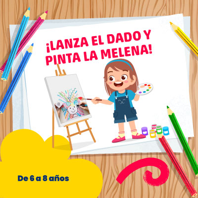 ¡Lanza el dado y pinta la melena! - LaCardio Kids 