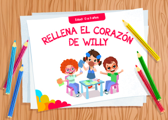 Rellena el corazón de Willy - LaCardio Kids 