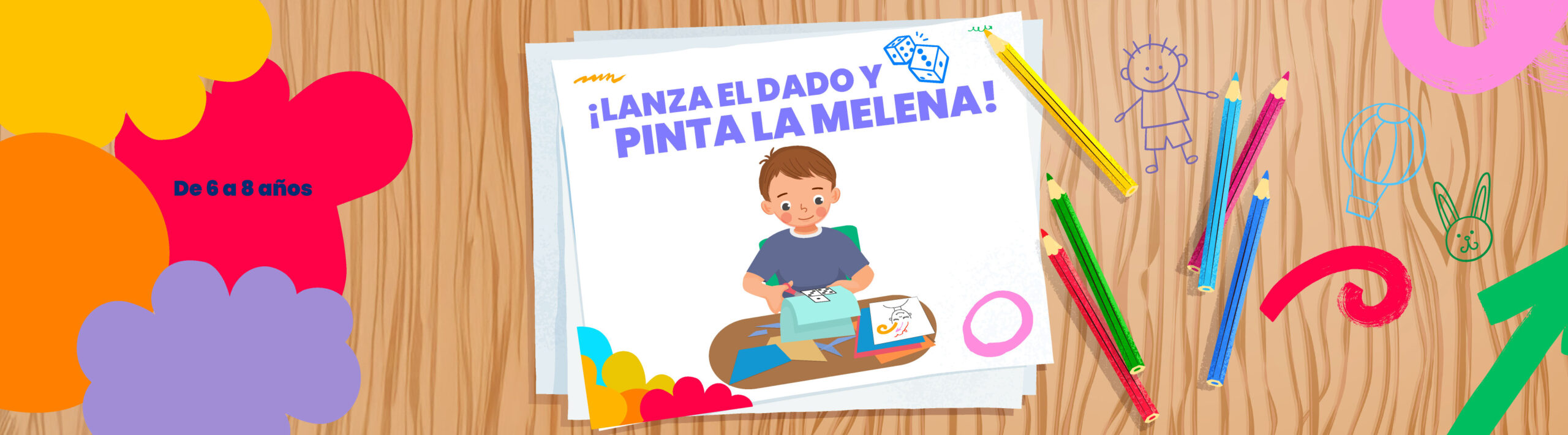 ¡Lanza el dado y pinta la melena! - LaCardio Kids 