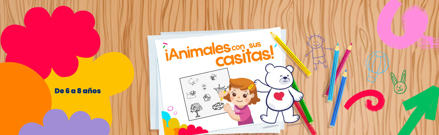 ¡Une los animales con sus casitas! - LaCardio Kids 